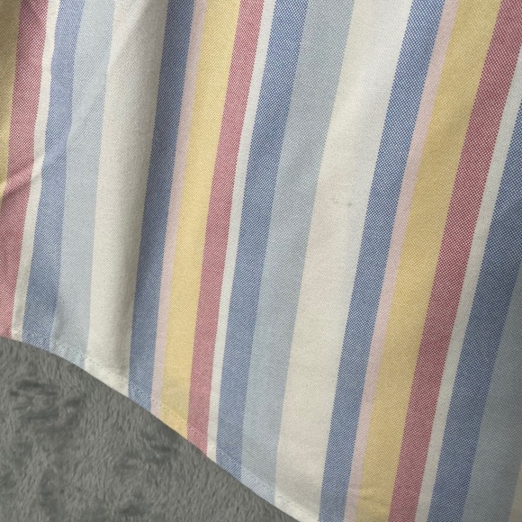 LL Bean Button Down‎ Shirt Women XL Multicolor Striped Pastel Top Blouse Classic - Picture 5 of 9